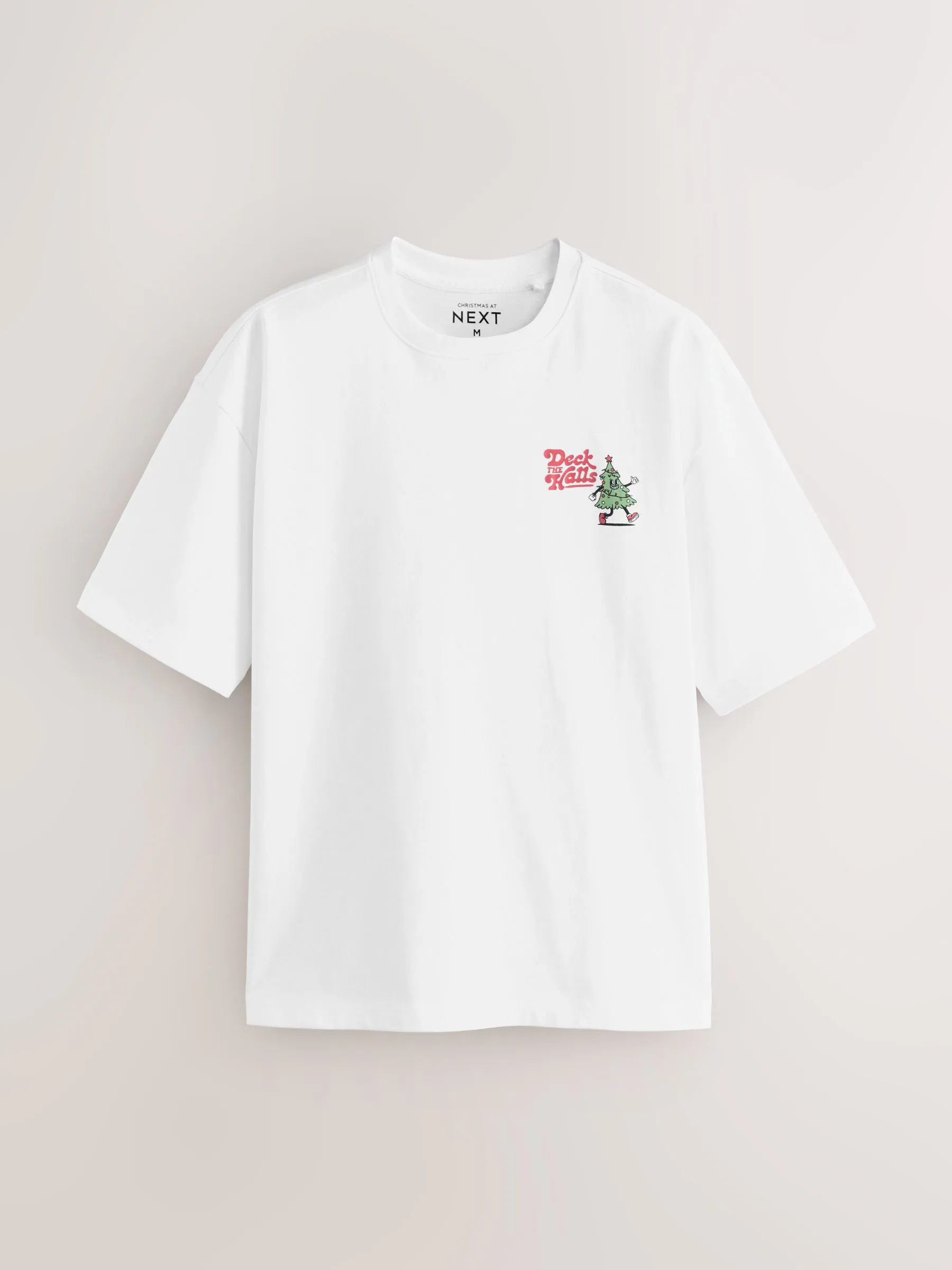 Wit komische strip - Relaxed fit - Kerst T-shirt