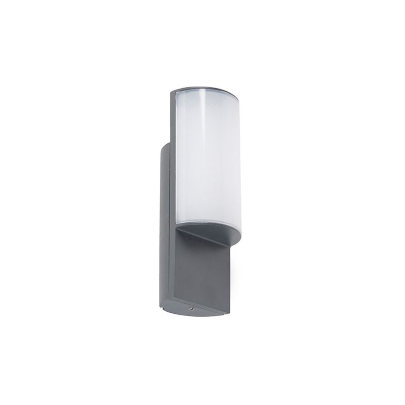 Moderne buitenwandlamp donkergrijs incl. LED - Harry