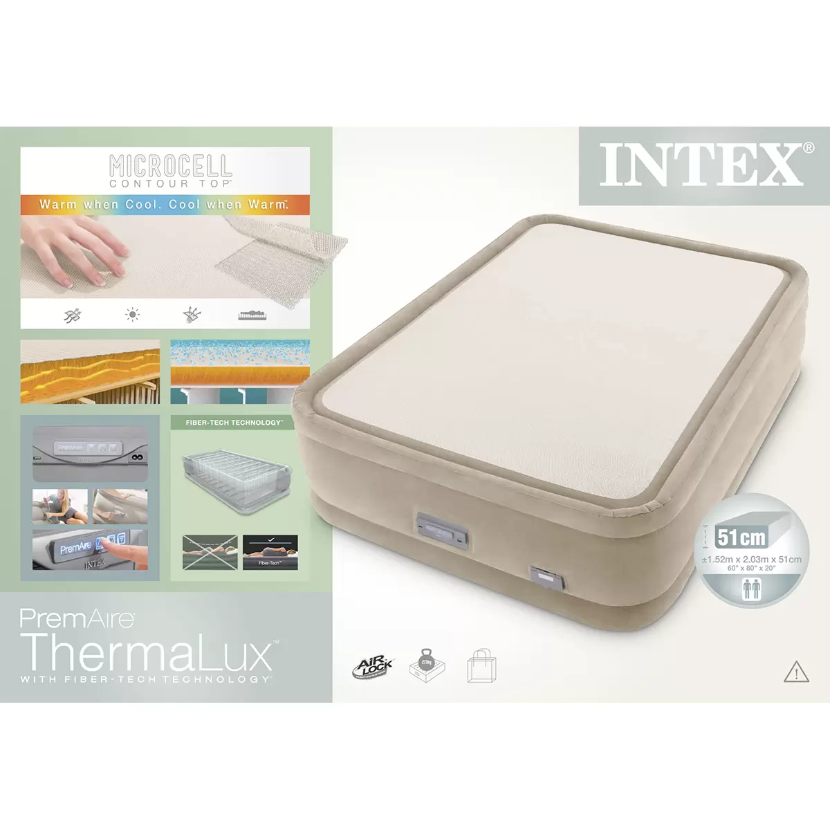 Luftbett Intex Queen Premaire Thermalux