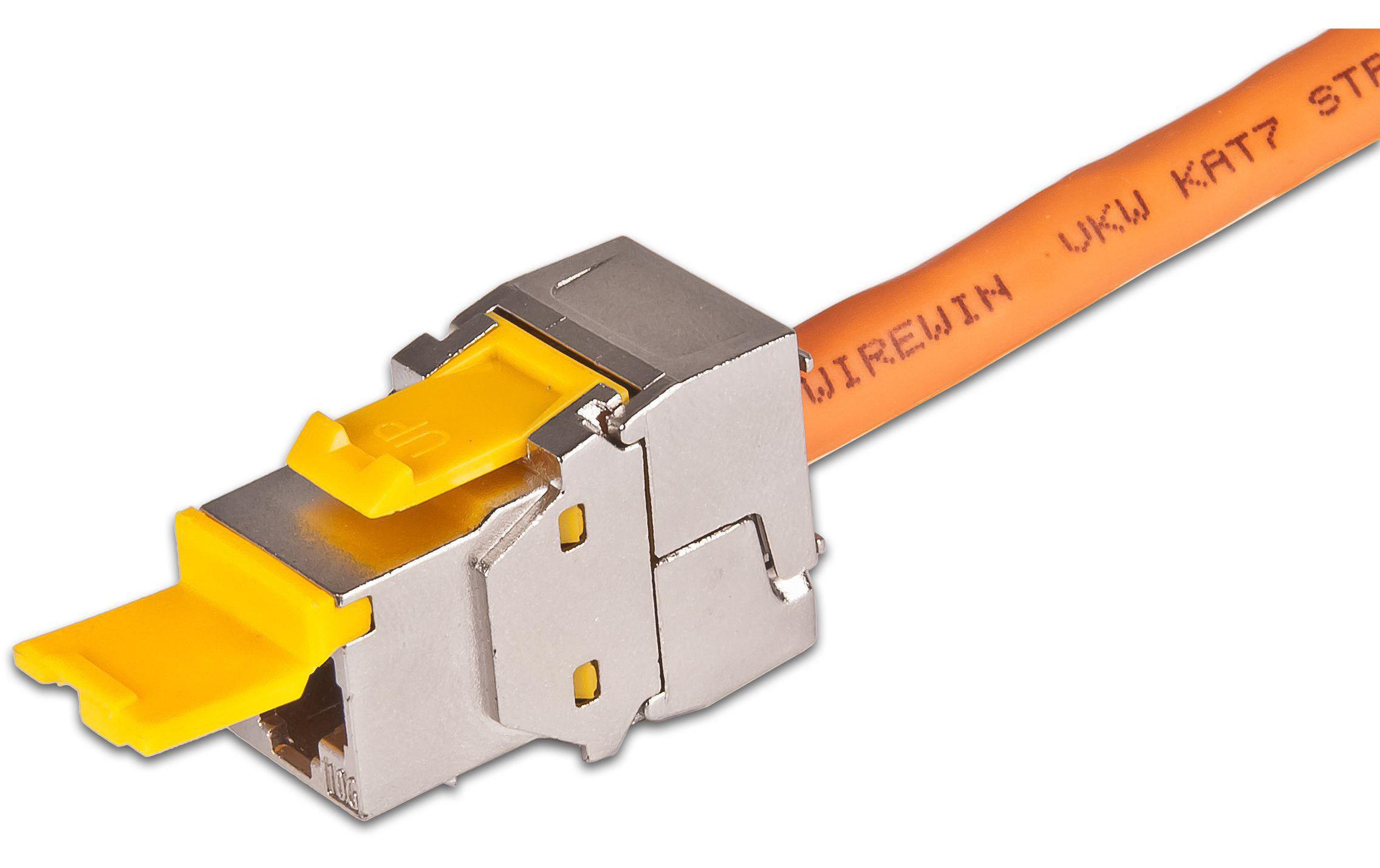 Keystone-Modul Cat.6A STP EA 48 Stück<br>Cat.6A 10Gbps Keystone Modul zum Netzwerkkabelanschluss - 48 Stück