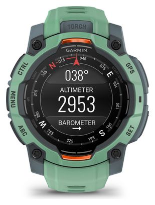 Montre GPS Garmin Instinct 3 AMOLED - 45 mm Vert Neotropic avec Bracelet en Silicone Vert Neotropic