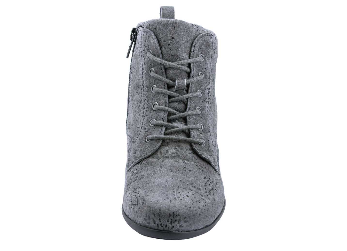 Waldläufer Schnür-Stiefelette mit floraler Prägung