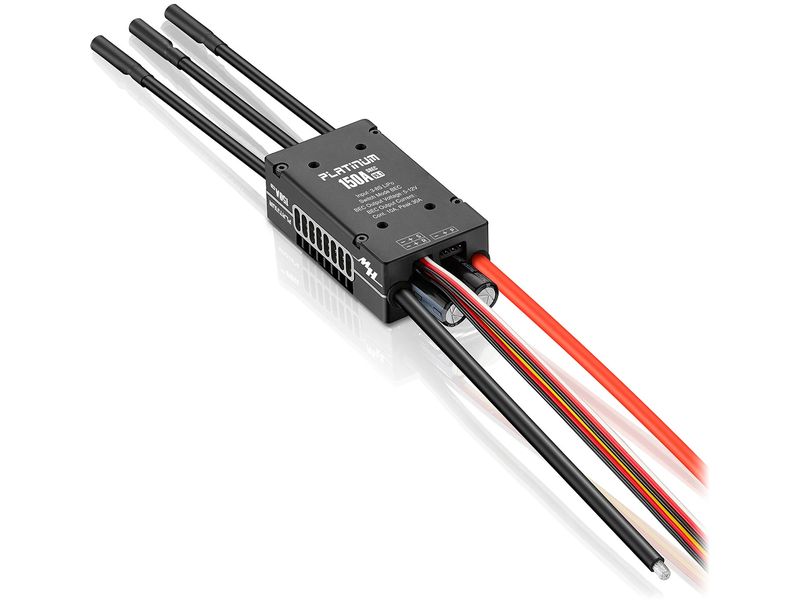 Hobbywing Brushless Regler Platinum Pro V5.1 150 A, 3-8S, B Brushless ESC für Helikopter- und Starrflügler-Modelle