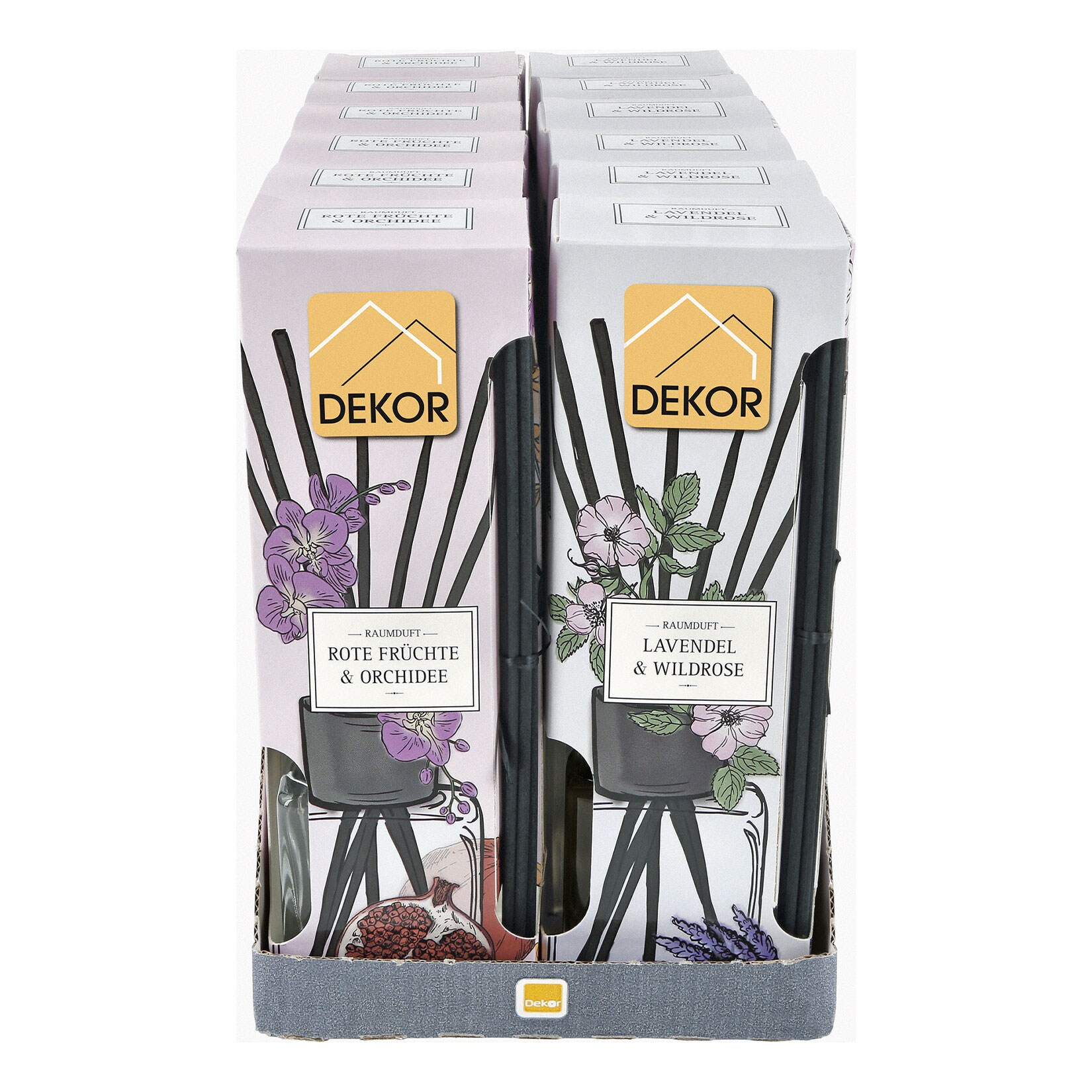 Dekor Raumduftsticks 100 ml, verschiedene Sorten, 12er Pack