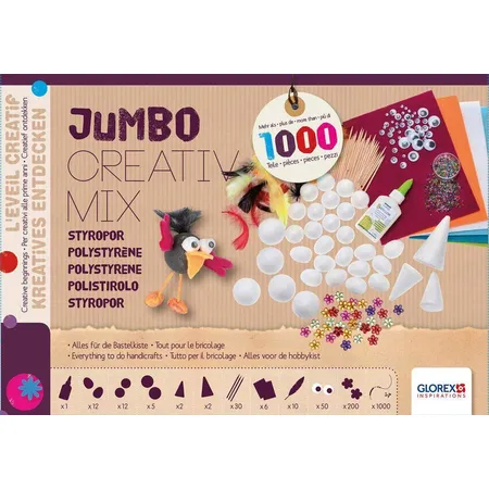 Glorex Creativ Mix Styropoor Jumbo über 1100 Teile