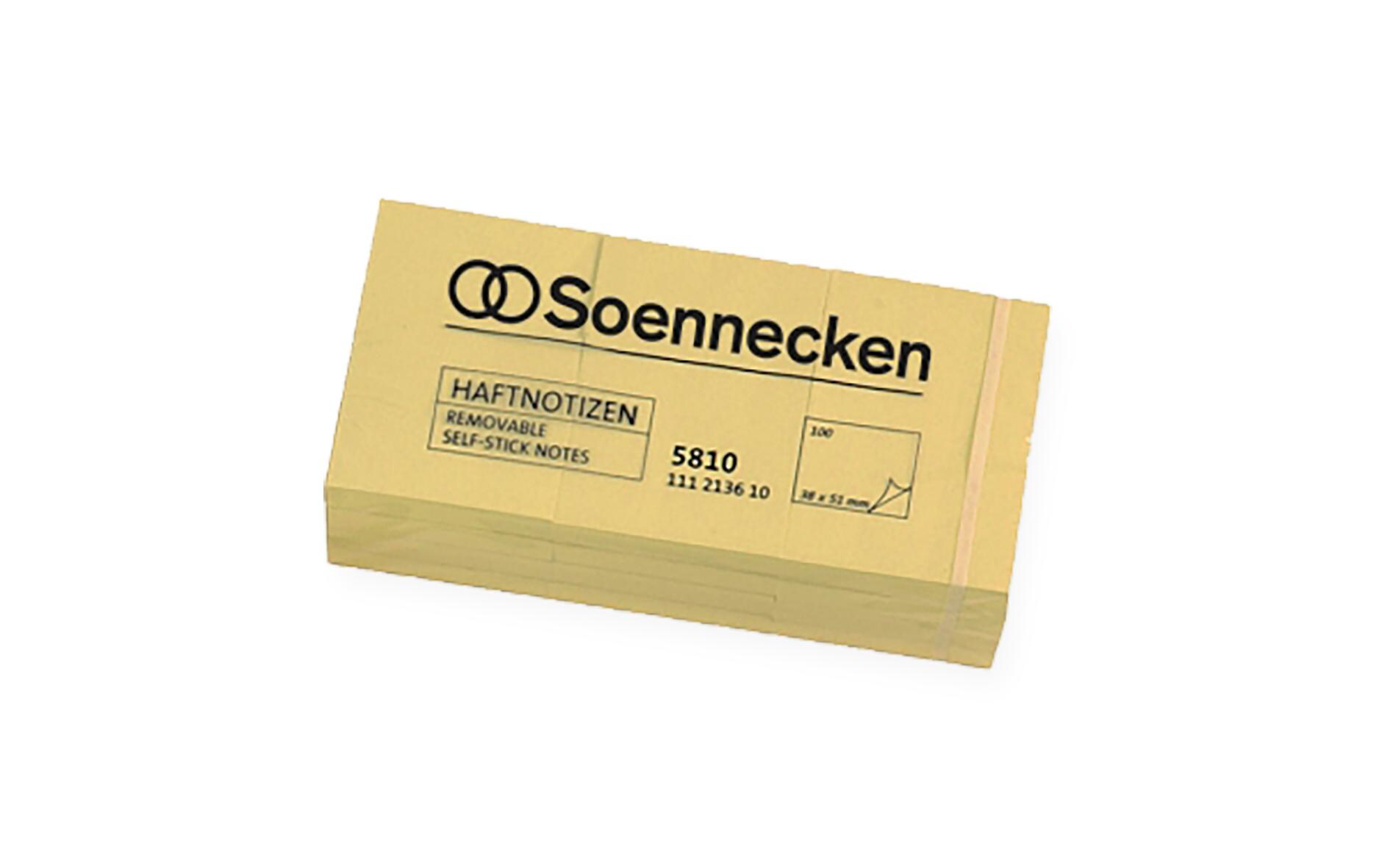 Notizzettel 5 x 4 cm, 12 x 100 Blätter, GelbSelbstklebende Haftnotizen