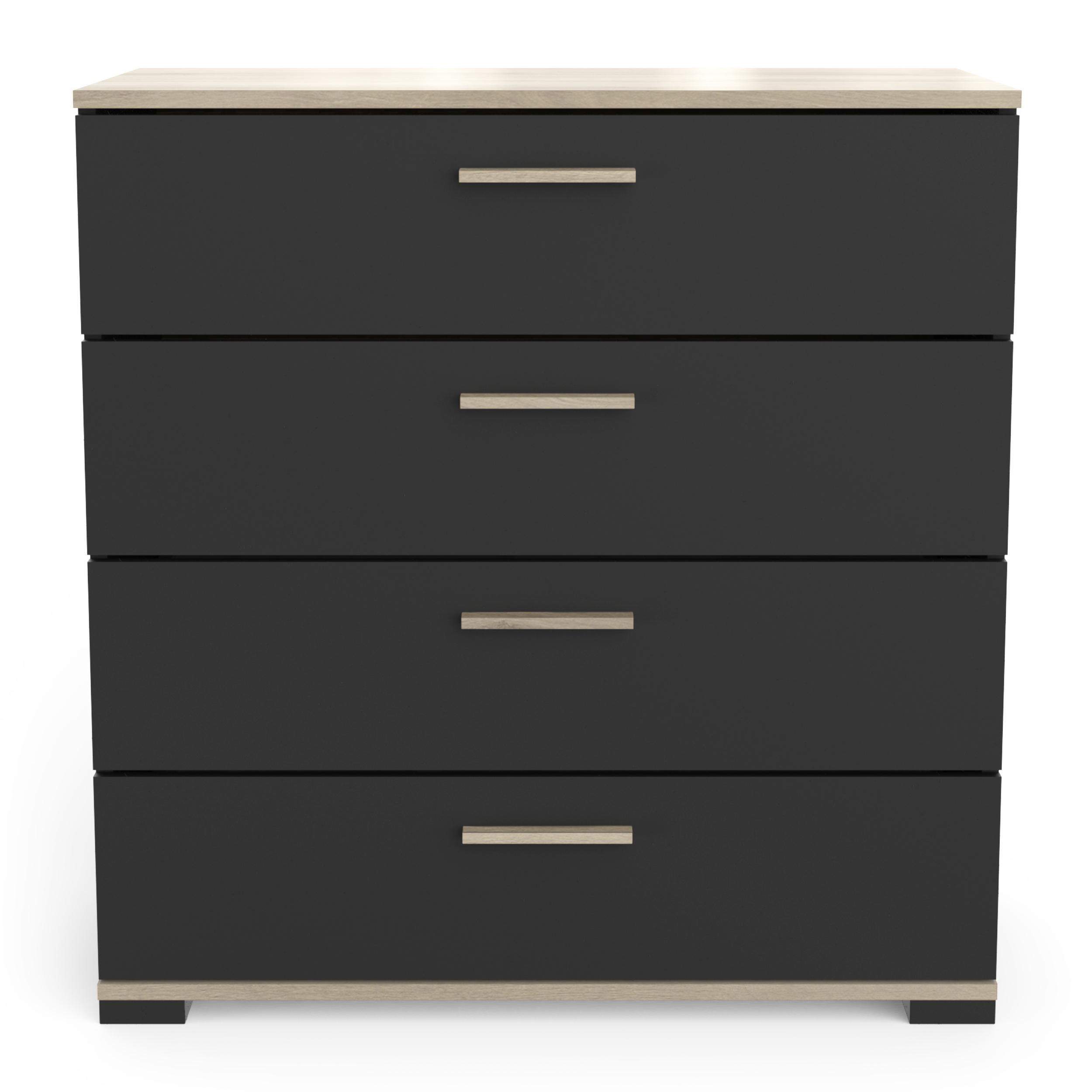 IZZY COMMODE 4 TIROIRS CHENE NOIR