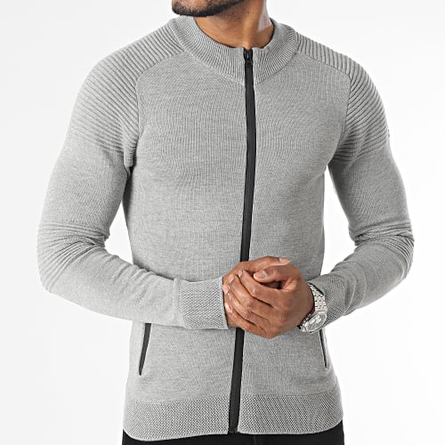 Gilet Zippé Gris