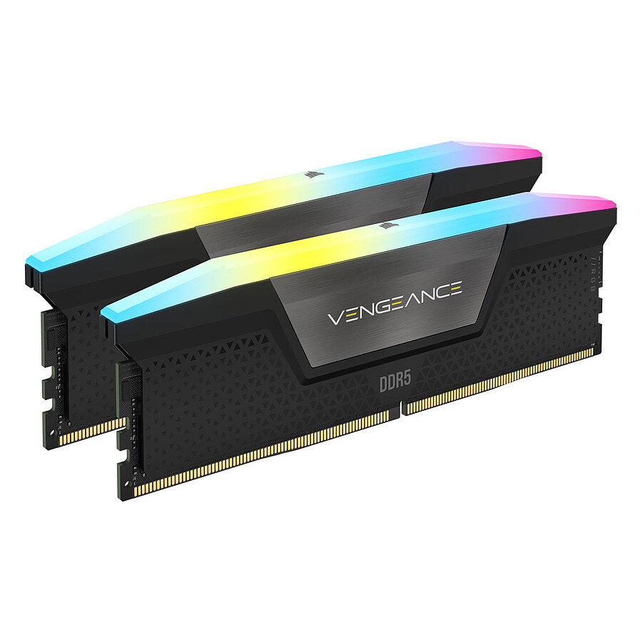 Corsair Vengeance RGB Black - 2 x 16 Go (32 Go) - DDR5 6000 MHz - CL36