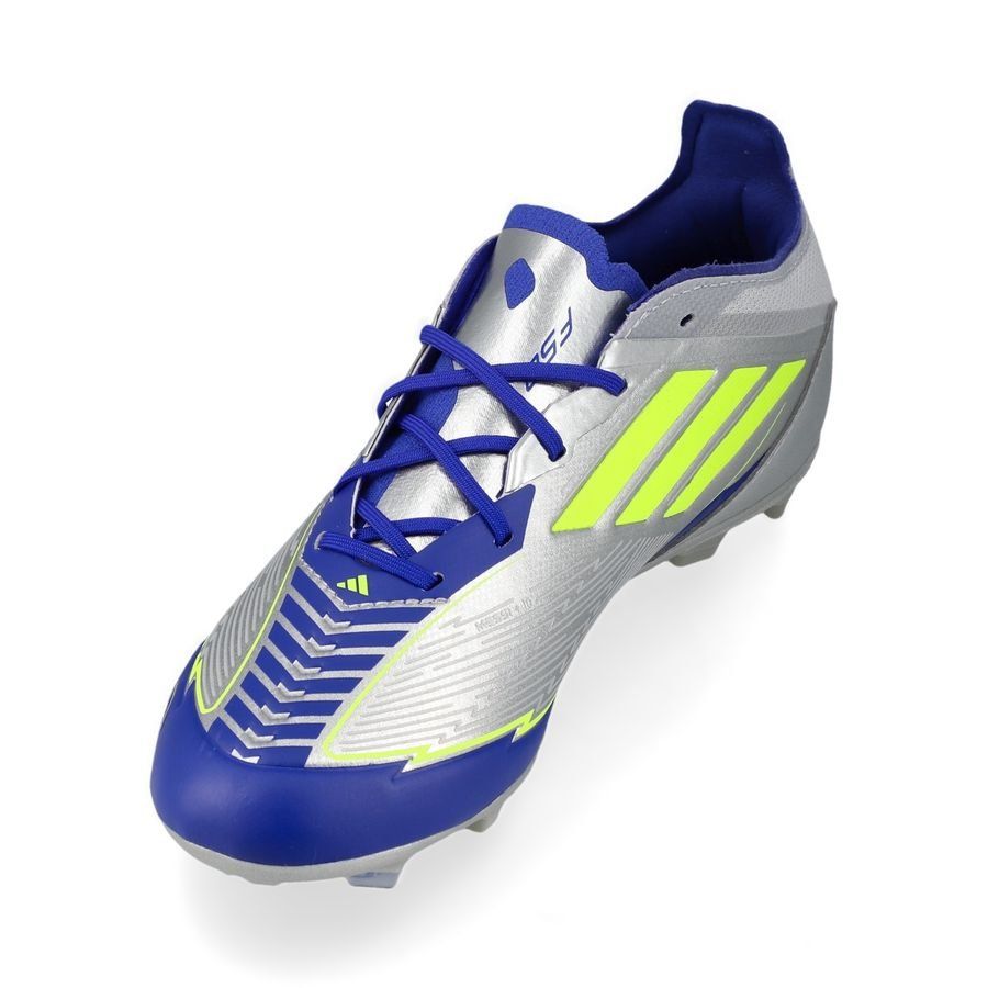 adidas F50 Messi Elite FG La Vida Rapida - Argenté/Jaune/Bleu Enfant