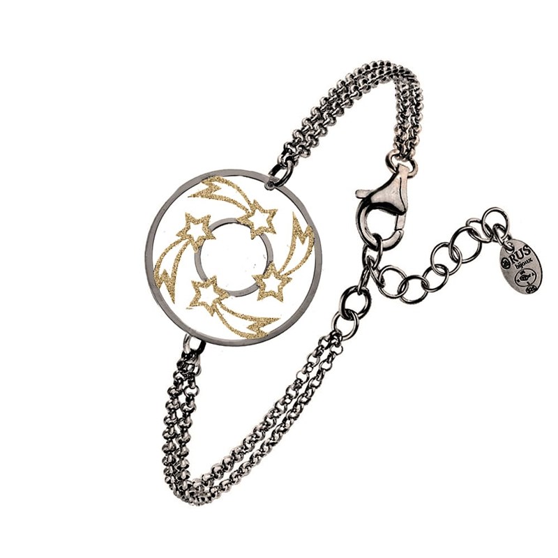 Bracelet Argent Noir Star