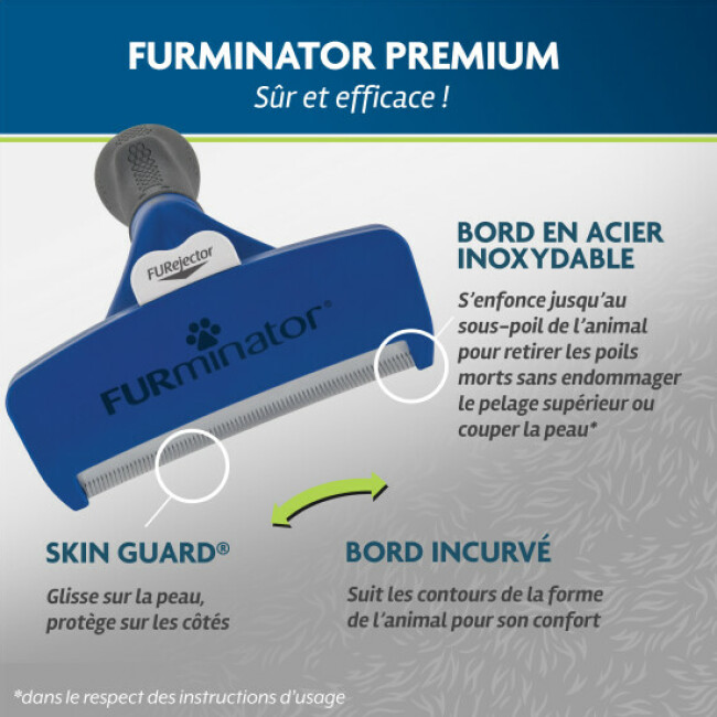 Brosse FURminator pour chien à poils courts