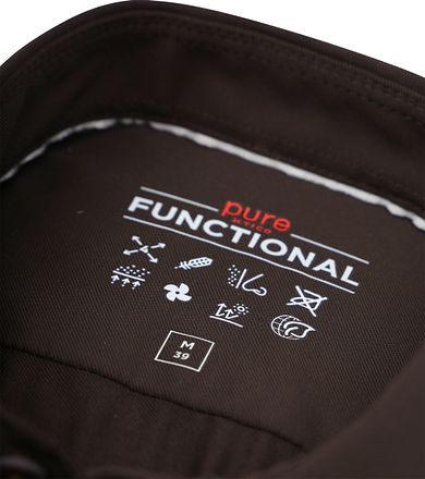 Pure The Functional Shirt Donkerbruin 4030-21750-245 kopen