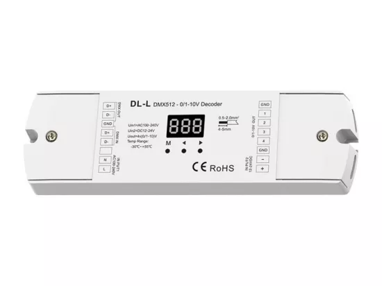 Convertisseur DMX512 vers 0/1-10V 4 Canaux Blanc