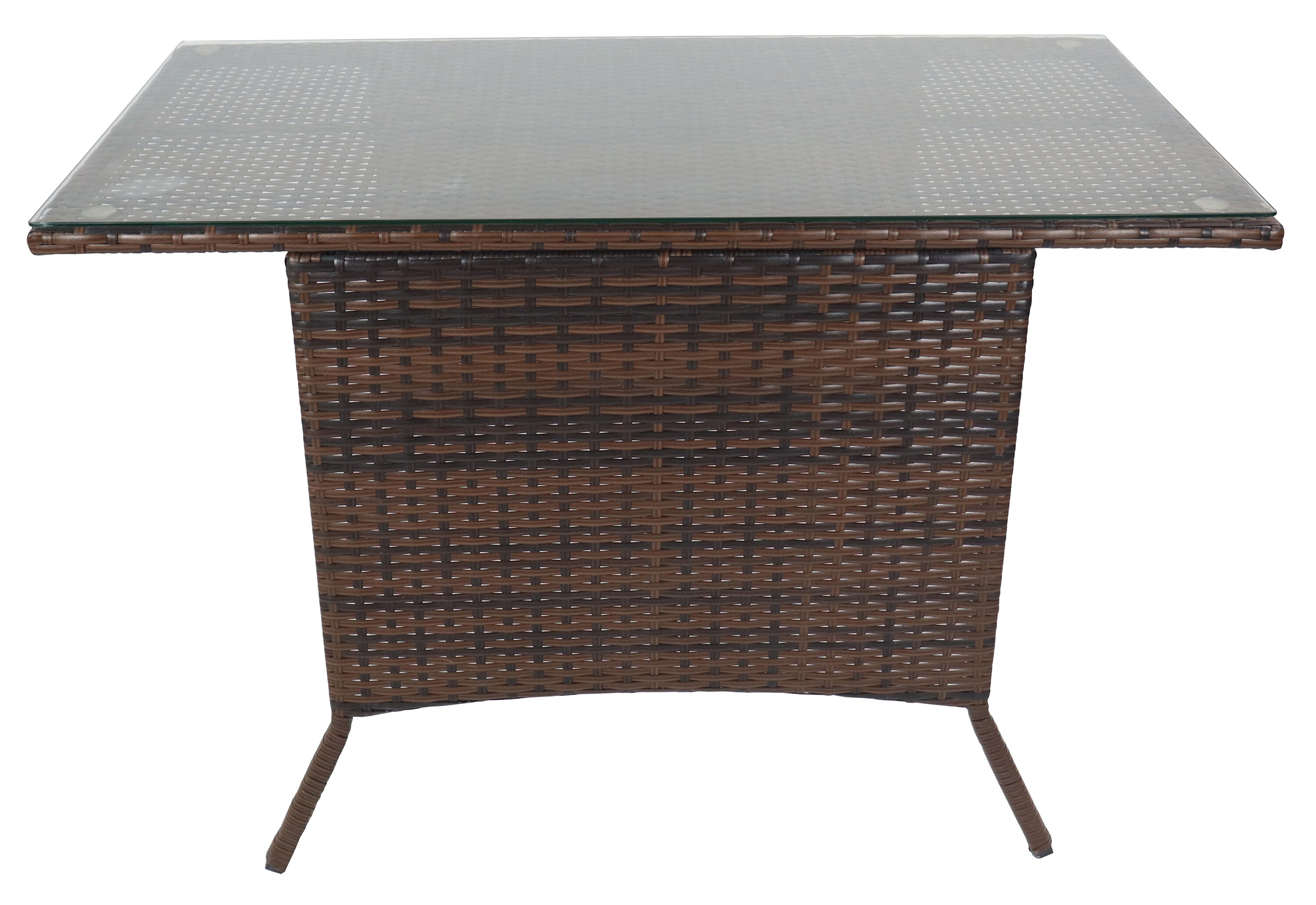 VCM Rattan Balkontisch Gartentisch Tisch Garten Camping 114x64 Raloso