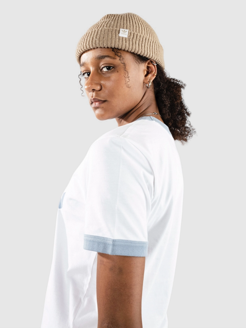 Carhartt WIP Brown Ducks Ringer T-Shirt white/dusty ice