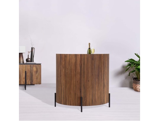 BOIS ET CHIFFONS CONCEPT - Bar demi lune - acacia kfir
