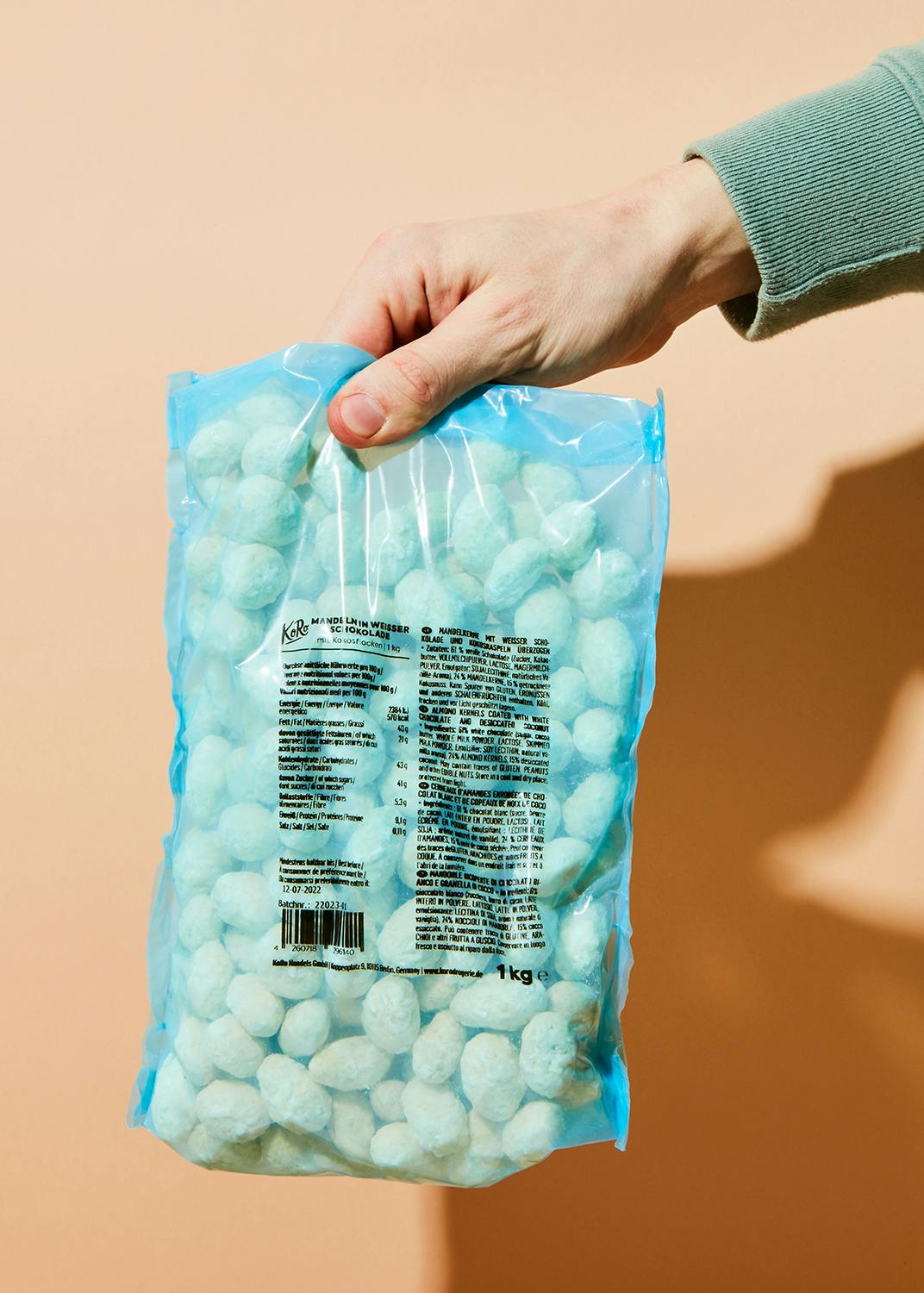 Mandeln in weißer Schokolade mit Kokosnuss 1 kg