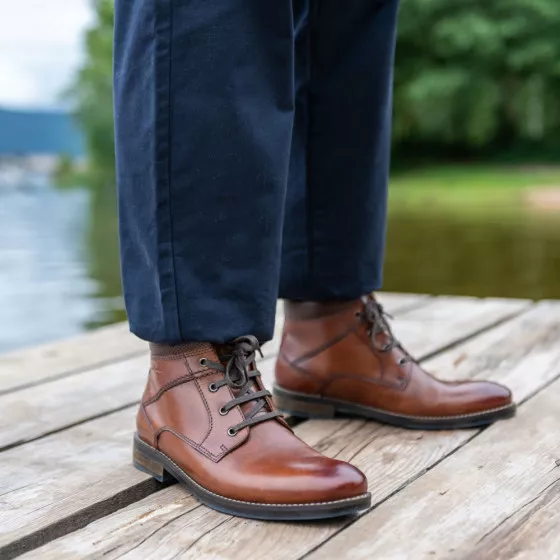 Bottines COGNAC PIERRE CARDIN