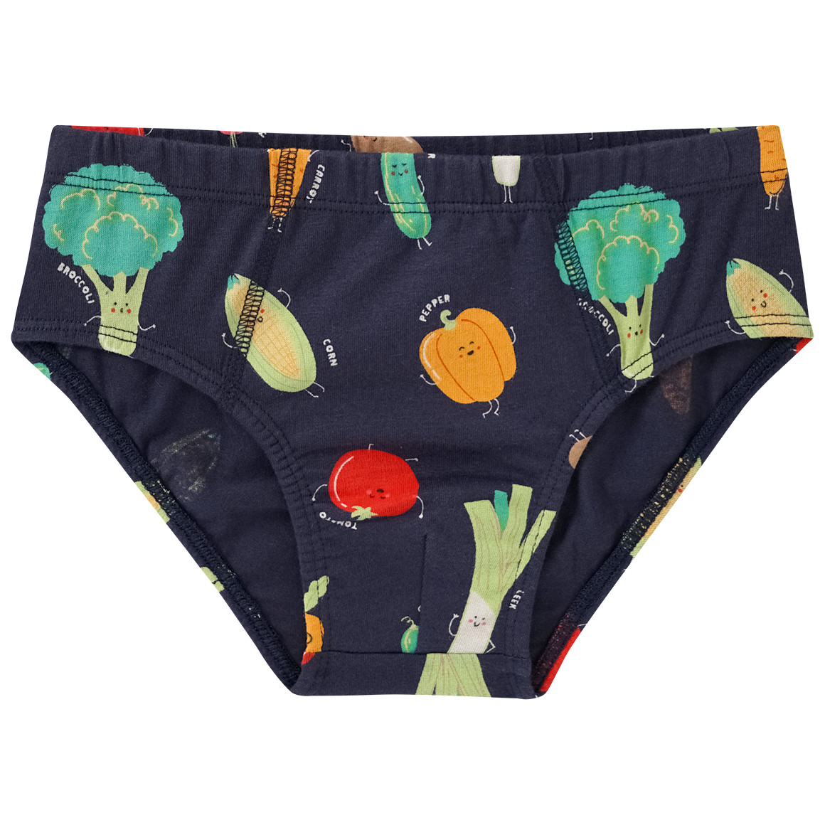 Topolino 3 Jungen Slips mit Bauernhof-Motiven dunkelblau / hellblau