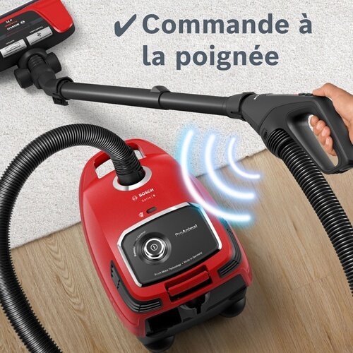 Aspirateur avec sac Bosch ProAnimal BGL6PET3 Rouge