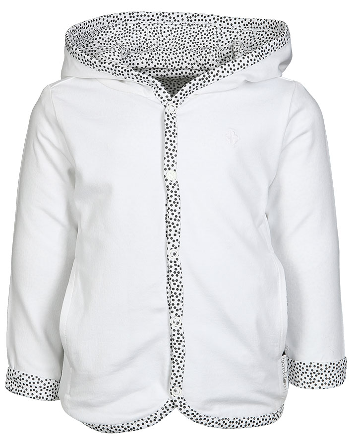 Kapuzen-Sweatjacke HAYE – AOP zum Wenden in weiß