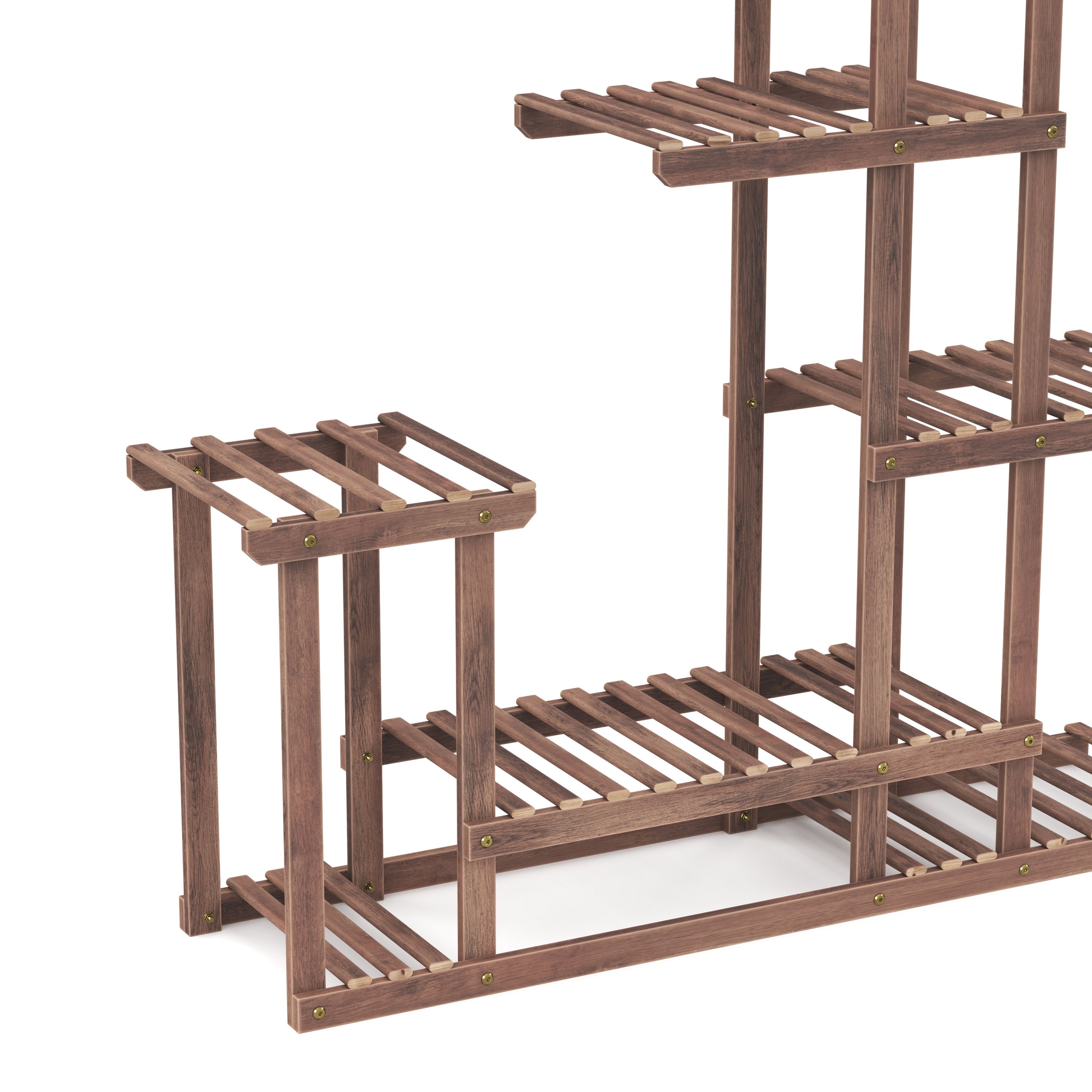 Pflanzenregal Holz 97 x 25 x 96 cm natur
