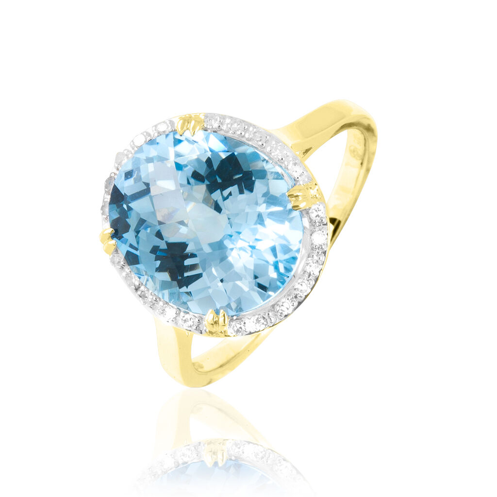 Bague Anna Or Jaune Topaze Et Diamant