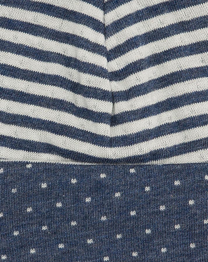 Baby-Mütze AGAN gestreift in indigo melange