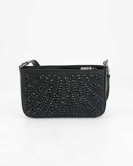 Guess Beauvoir Mini Top Zip Shoulder Handtasche in Schwarz