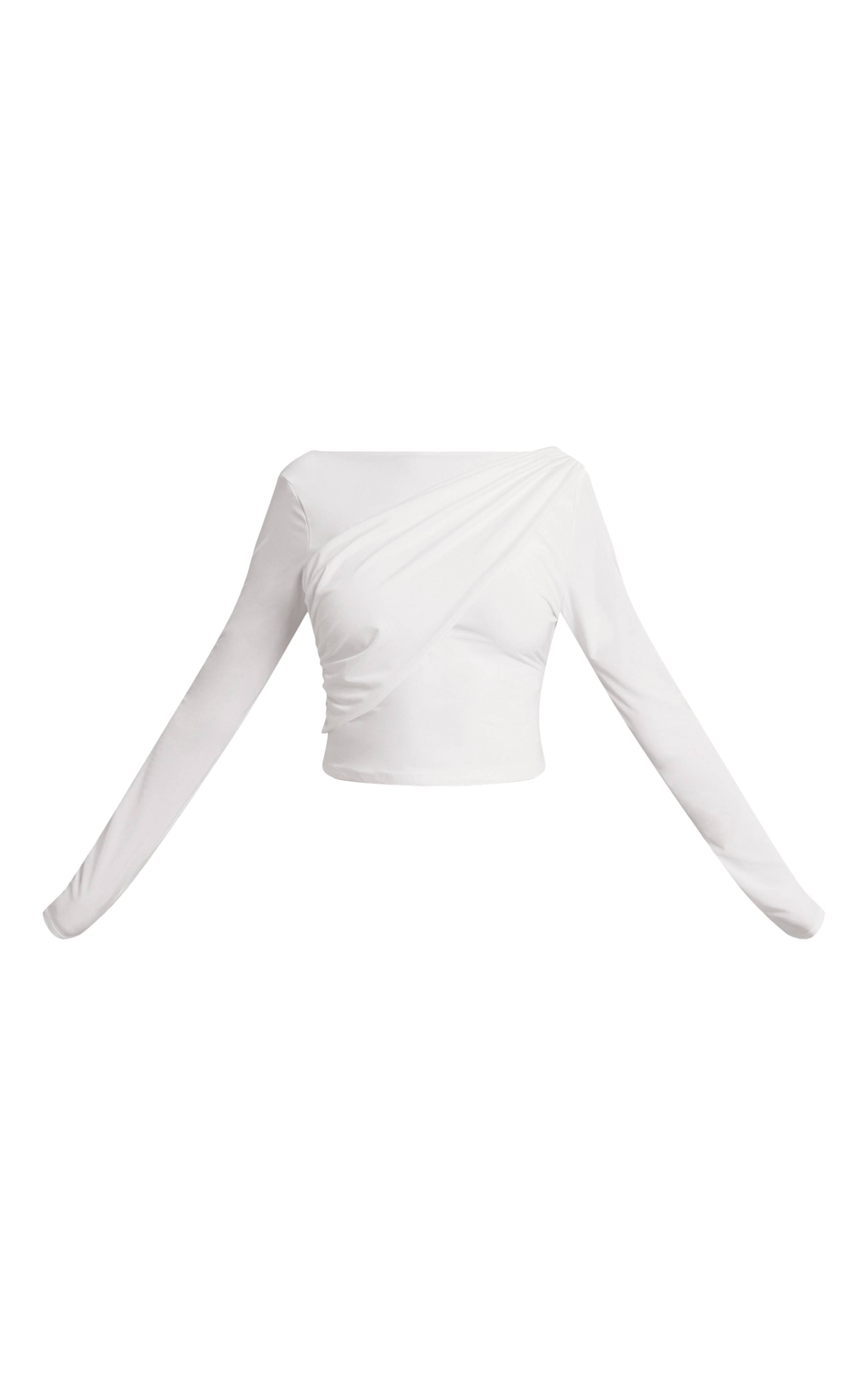 Crème Haut Drapé Double Couche En Tissu Slinky