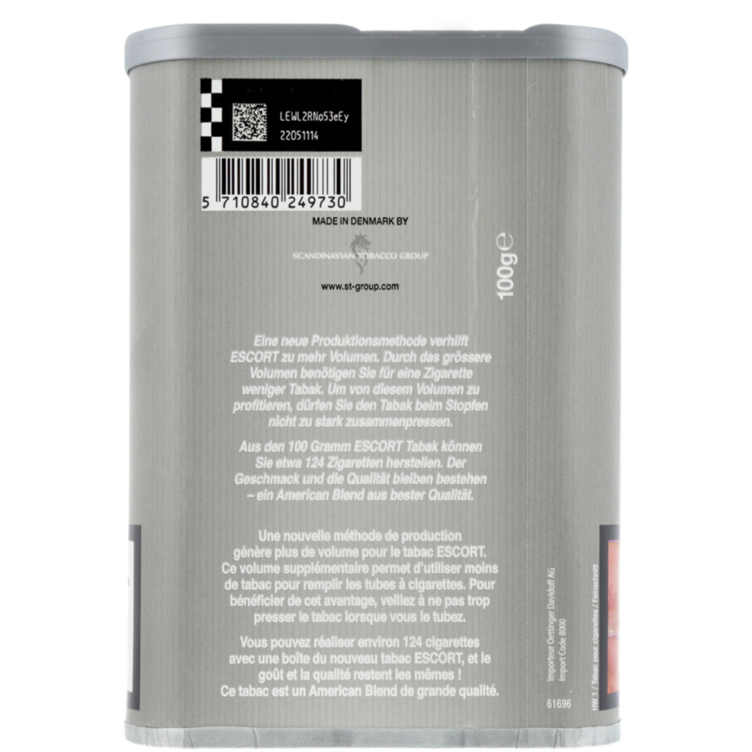 Escort Tabak Silver fine Tin Myo