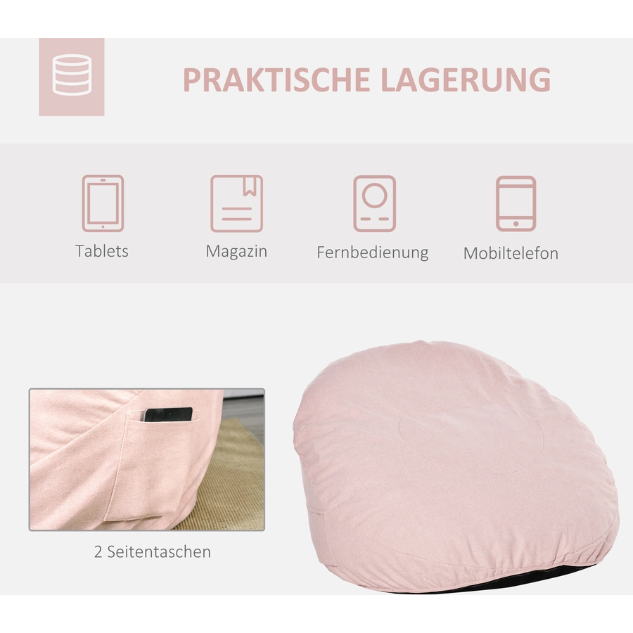HOMCOM Sitzkissen rosa