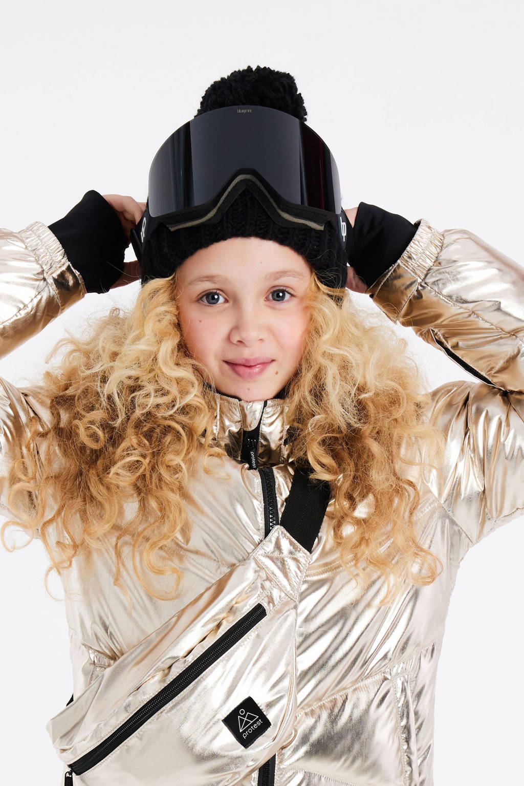 Protest ski-jack Nelli Jr goud metallic
