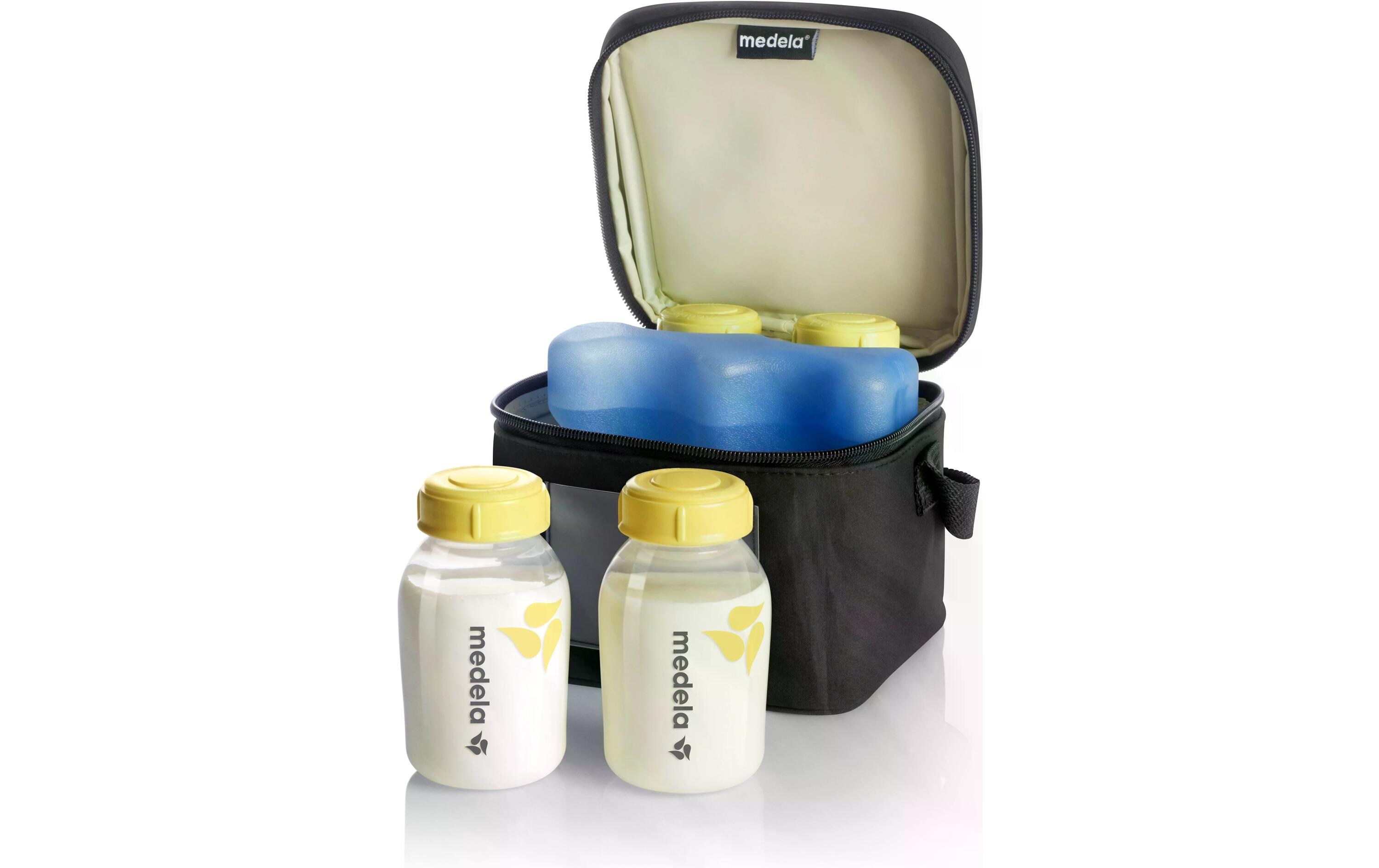 Kühltasche SchwarzKühlbox mit BPA-freien Milchflaschen