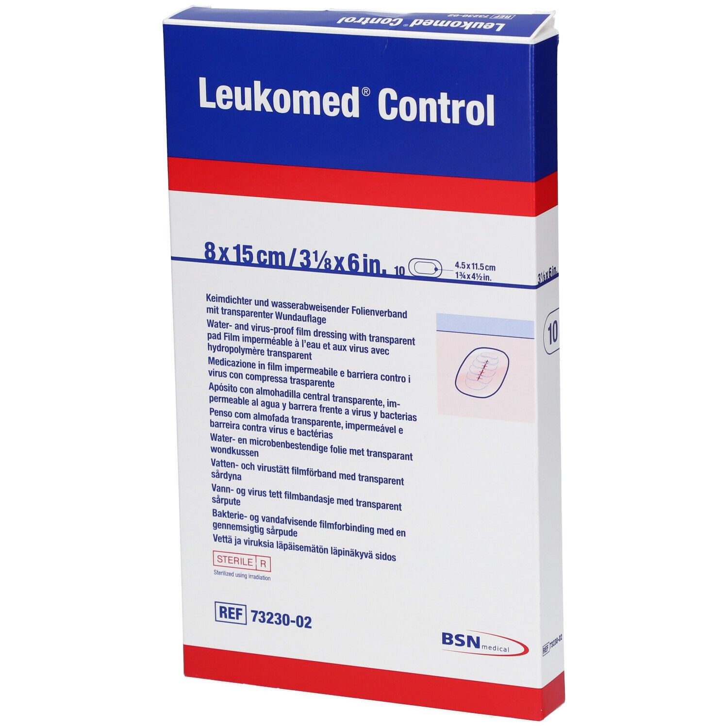 Leukomed® Control Folienverband 8 cm x 15 cm