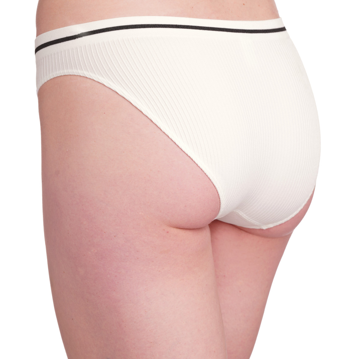Gina Benotti Damen Slip mit Rippstruktur weiss