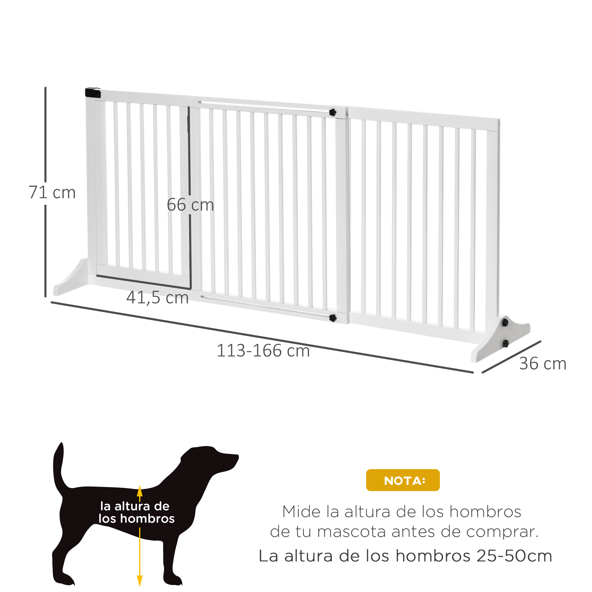 Portão de segurança extensível PawHut para cães