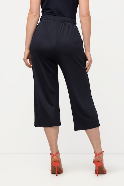 Slinky-Culotte, wadenlang, weites Bein, Elastikbund