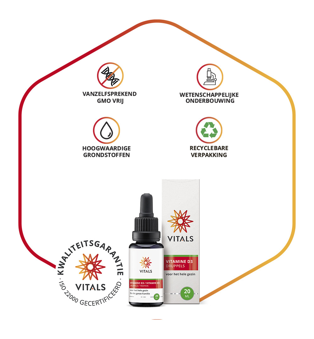 Vitals Vitamine D3 druppels (20 ml)