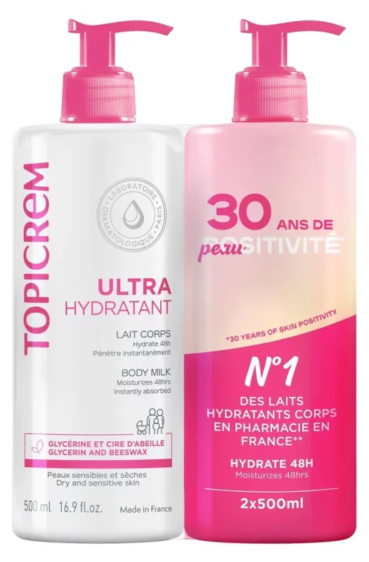 Ultra-Hydratant Lait Corps - Flacon-Pompe 2x500ml
