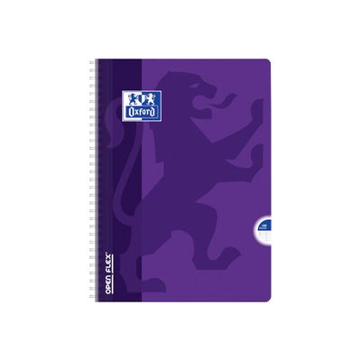 Oxford Openflex - Cahier polypro à spirale A4 (21x29,7 cm) - 100 pages - grands carreaux (Seyes) - disponible dans différentes couleurs