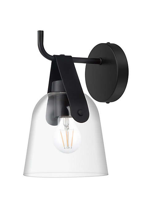 Applique murale Calume E27 15W L.16xH.27xP.19cm noir GoodHome