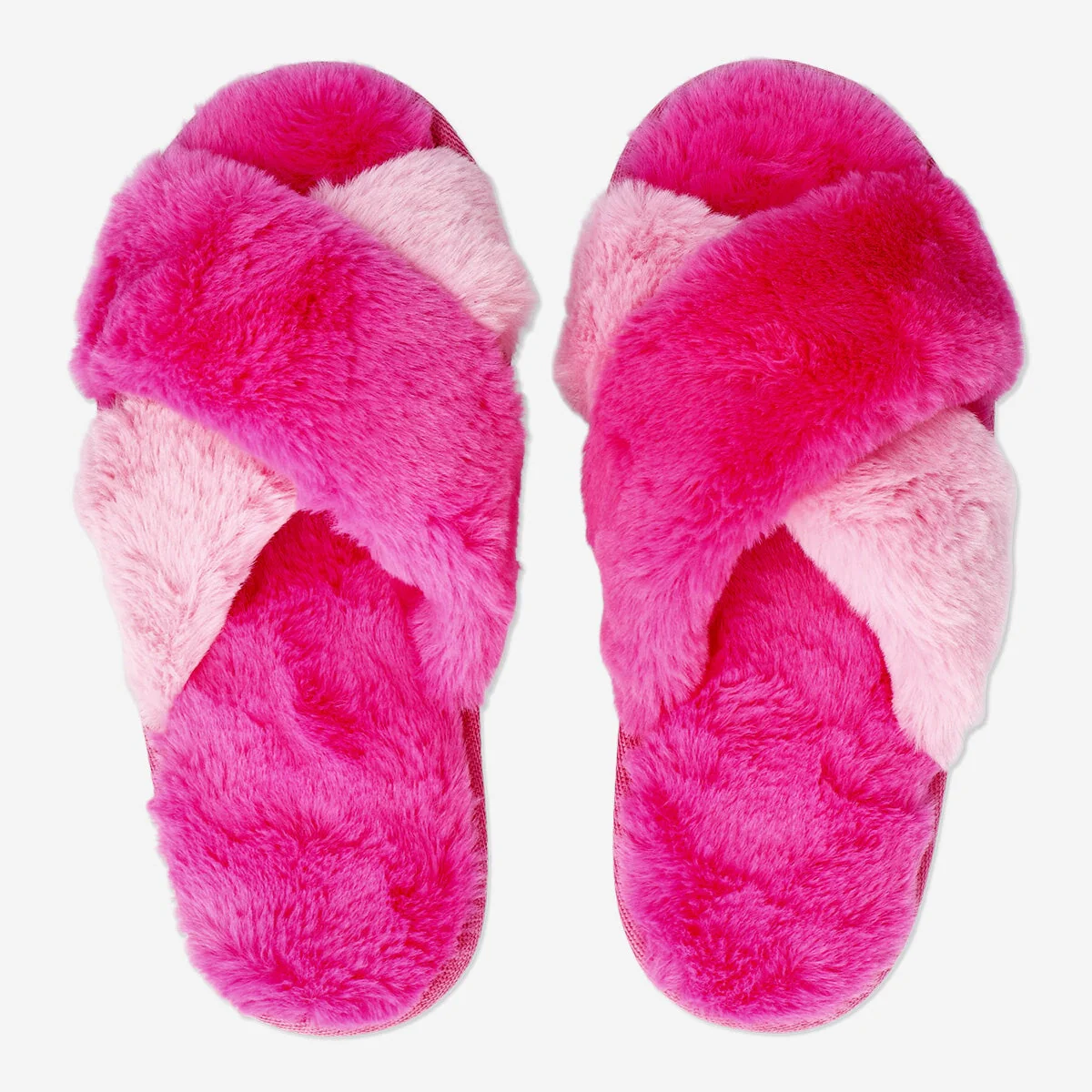Fluffy lyserøde hjemmesko - 37/38