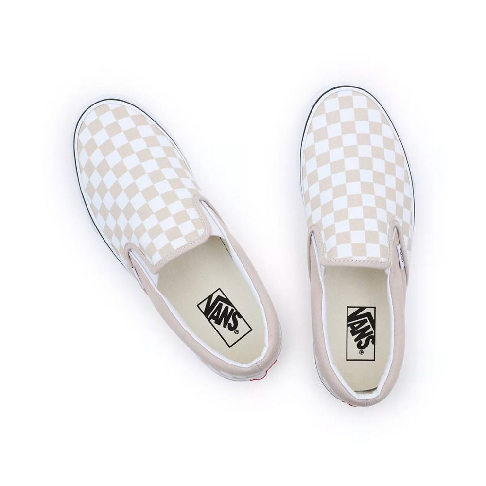 Vans CLASSIC SLIP-ON - Sneakers color theory checkerboard french oak