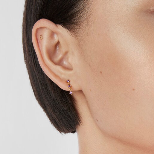 Piercing de aço IP dourado para jardim virtual