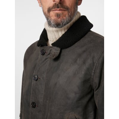 Herren-Deckjacket, Dunkelbraun