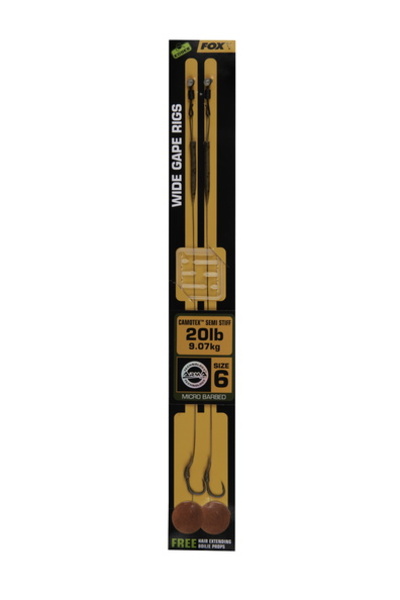 Montages Fox Edges Wide Gape Camotex Semi Stiff Rig