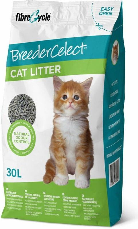 Breedercelect - Kattenbakvulling - 2x 30 Liter - Gerecycled Papier
