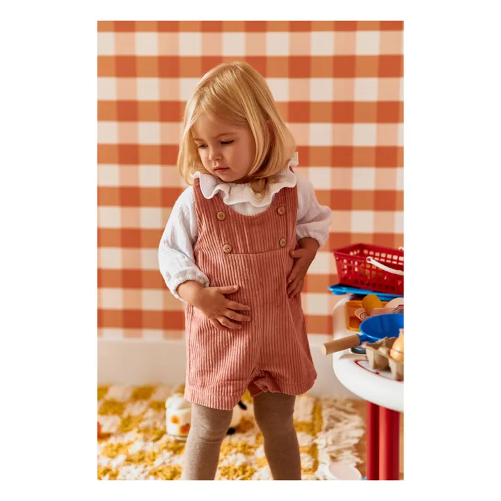 Frangin Frangine Salopette Velours Pierrette | Rose
